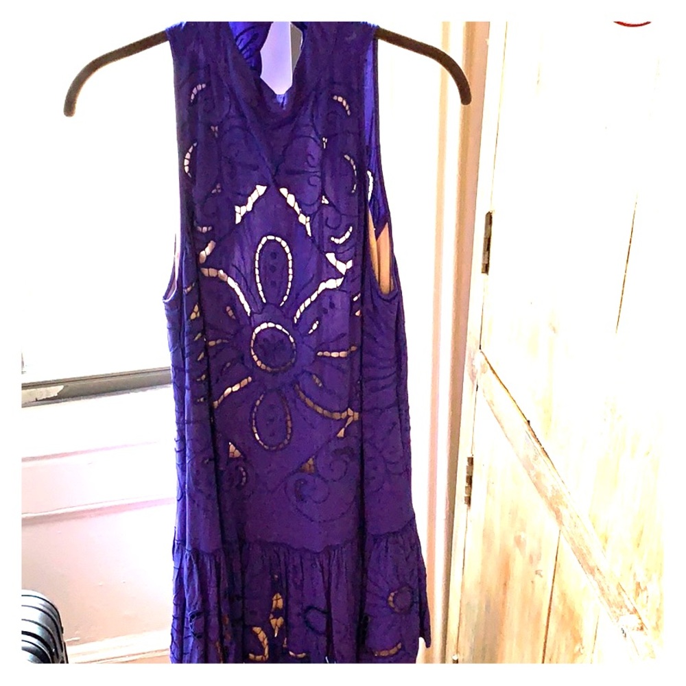 Free People open back blue dress - S